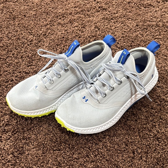 Under Armour Gray and Blue Sneakers - Picture 1 of 5